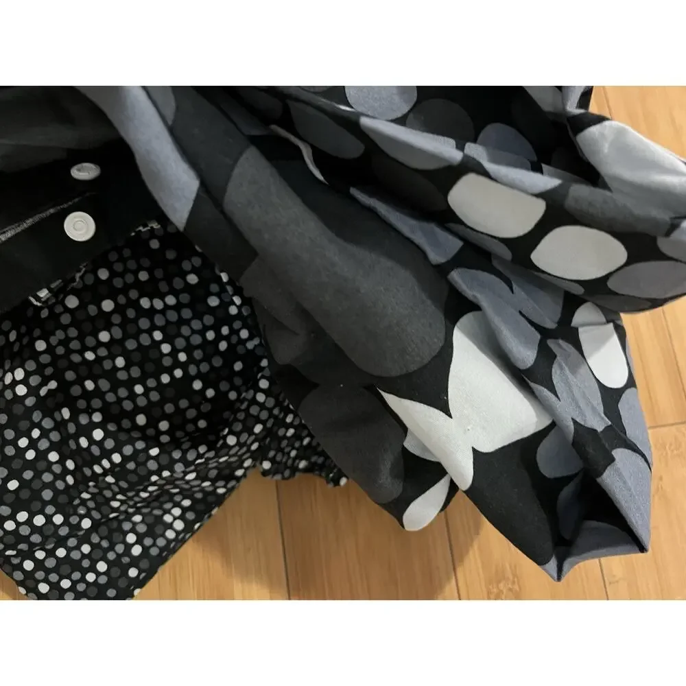 Vintage IKEA SMORBOLL Duvet Cover Full size Black Gray Polka Dots New NWOP